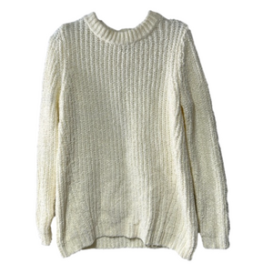 Women’s Talbots Cream colored‎ sweater long sleeve Small S warm comfy cozy